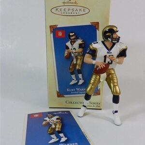 Vintage Christmas Tree Hallmark Ornament 2002 Kurt Warner NFL Football